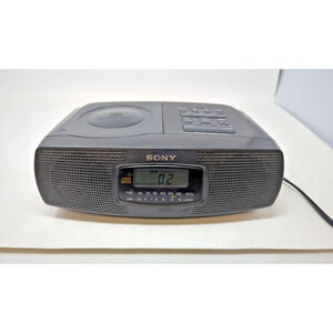 Sony ICF-CD820 CD Alarm Clock-AM/ FM-Corded-1998-CD Wake Up Alarm-Tested/Works